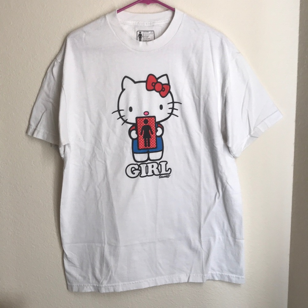 Hello x Girl skateboard Collab shirt